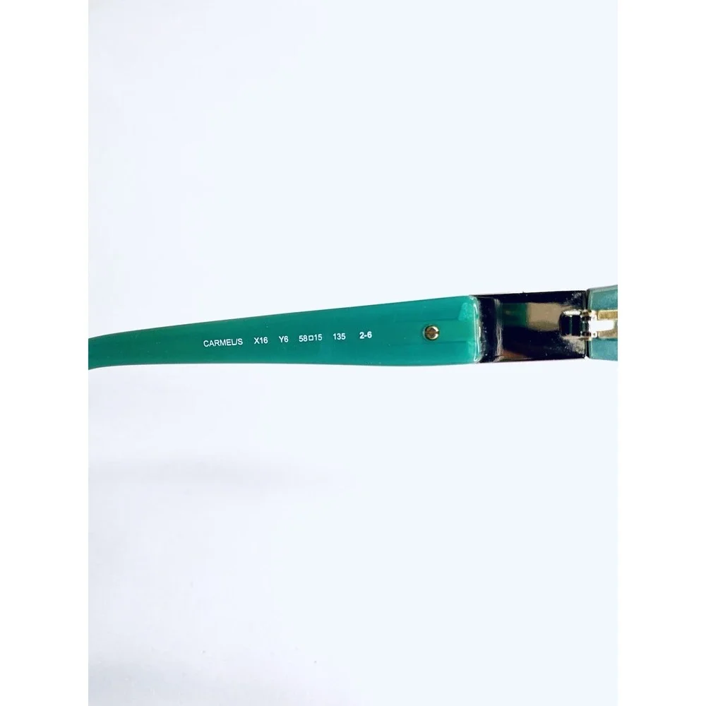 Kate Spade Brown Amber Oval Eyeglasses Blue Teal Interior Carmel 58 15 135
